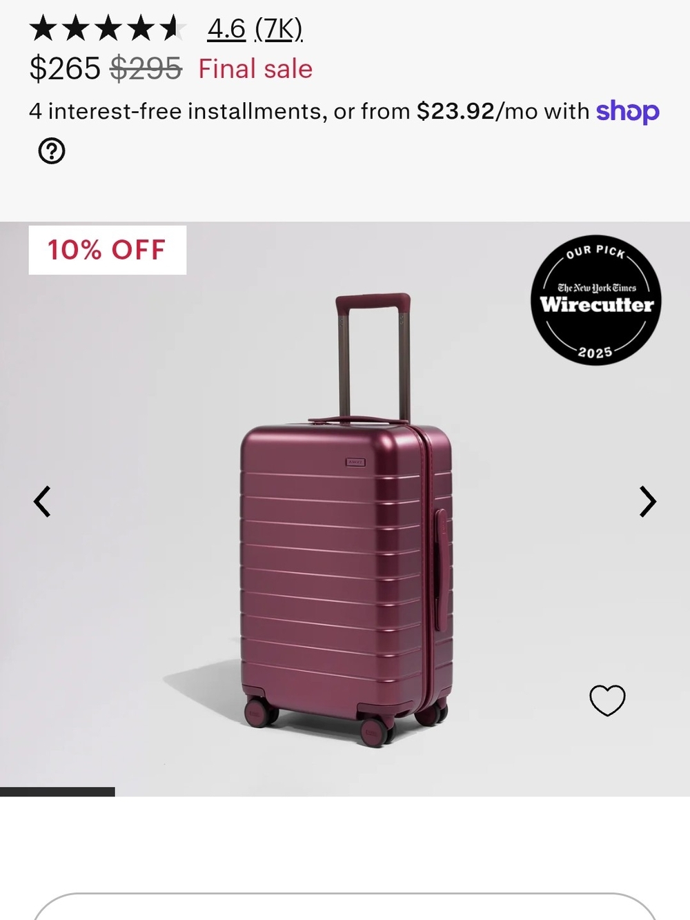 ISO: Away Ruby Haze Carryon Or Bigger Carry On